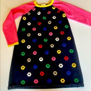 Hanna Andersson Long Sleeve Sweater Colorful Flower Dress Size 150 (12)